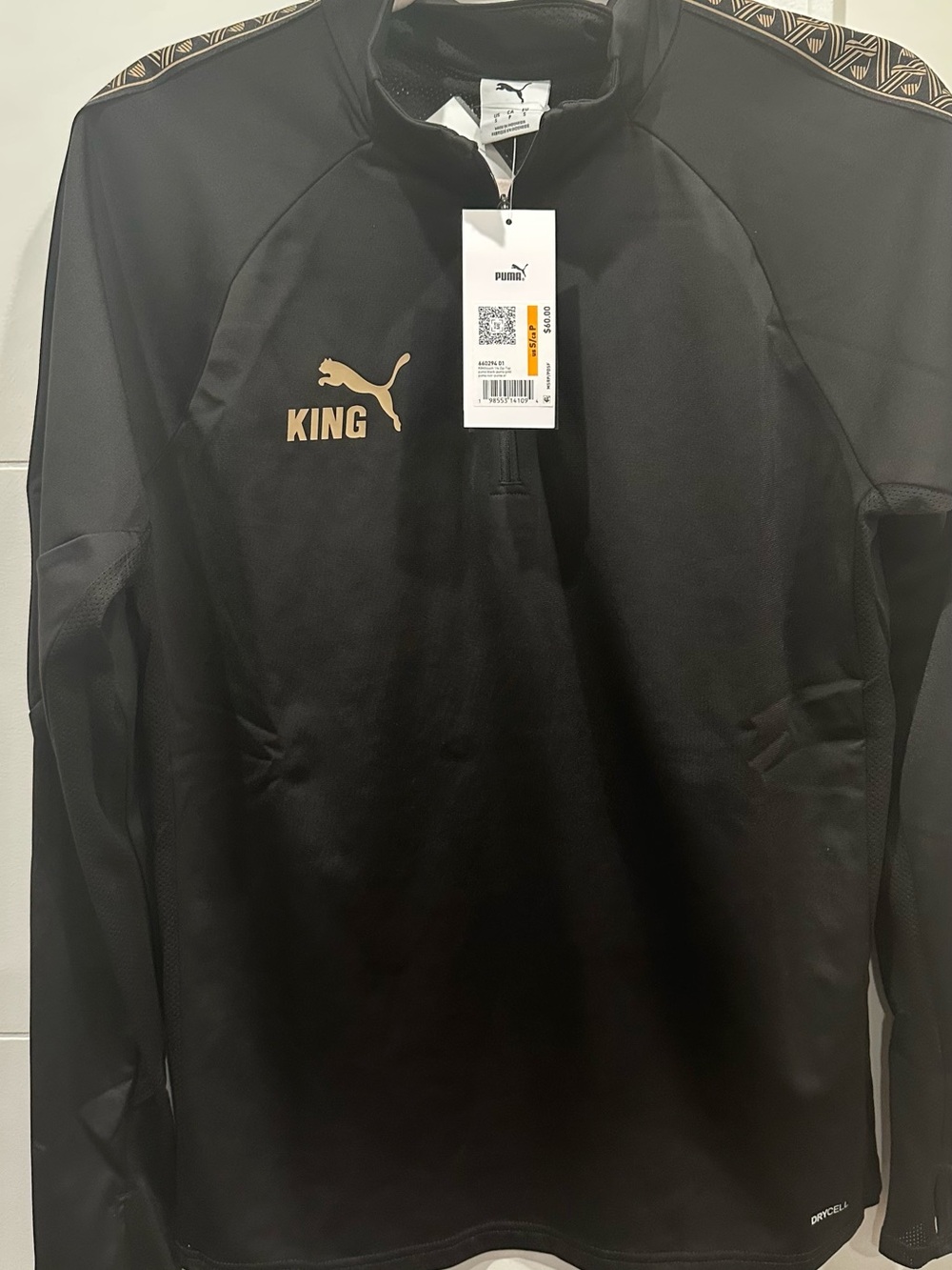Puma King Black Jacket with Gold Accents